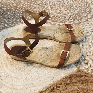 Leather Tan Buckle Michael Kors Sandals